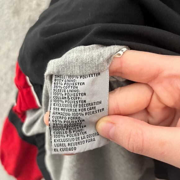 Vintage Nebraska Huskers Pullover Jacket Y2K College Streetwear XL Black Red - Picture 4 of 6